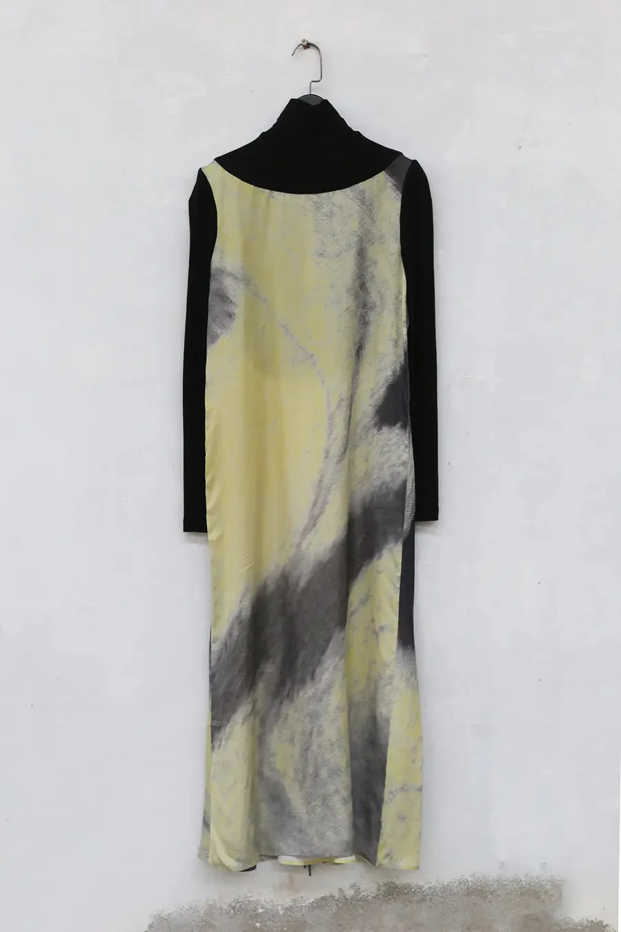 OUDE WAAG OW19AWDS04B Knitted sleeve stitching printed cupro dress POW2 - Image 6