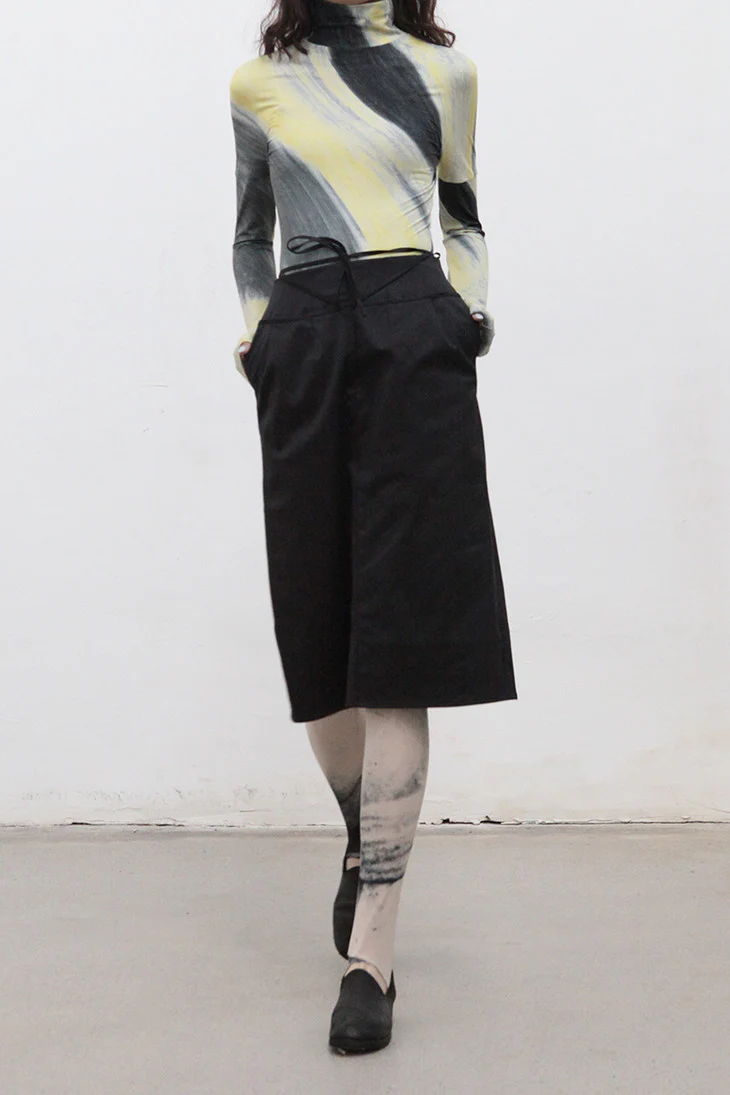 OUDE WAAG OW19AWTP07 Printed high neck knit top with crotch bottoming POW1000 - Image 6