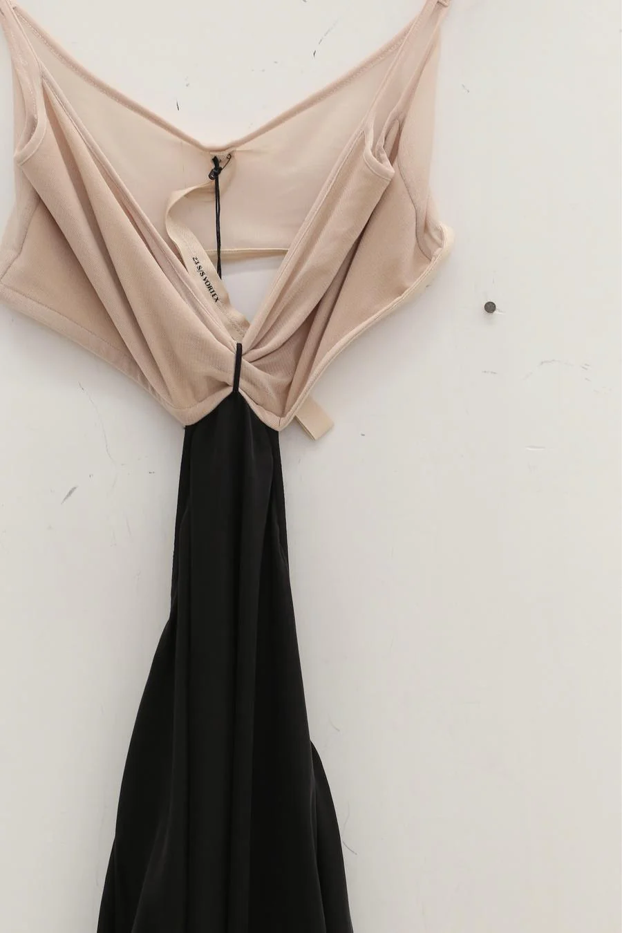 OUDE WAAG Panel Cutout Slip Dress OW-23SS-DS04 Nude Black - Image 7