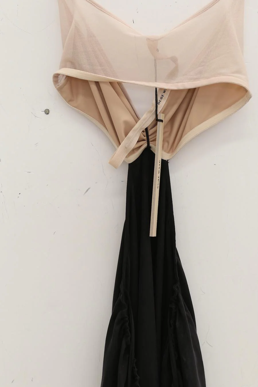 OUDE WAAG Panel Cutout Slip Dress OW-23SS-DS04 Nude Black - Image 8
