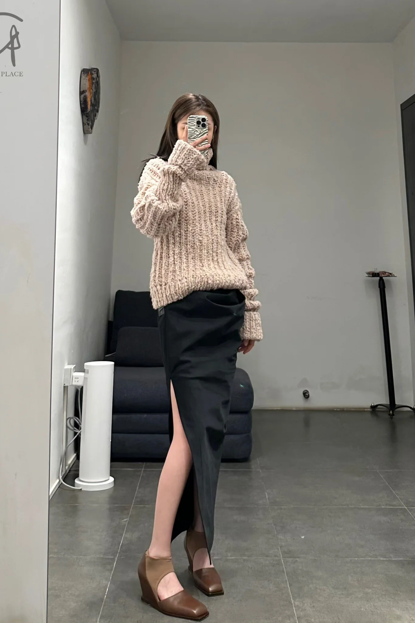 OUDE WAAG panelled sculpted skirt OW-22AW-SK10 black - Image 14