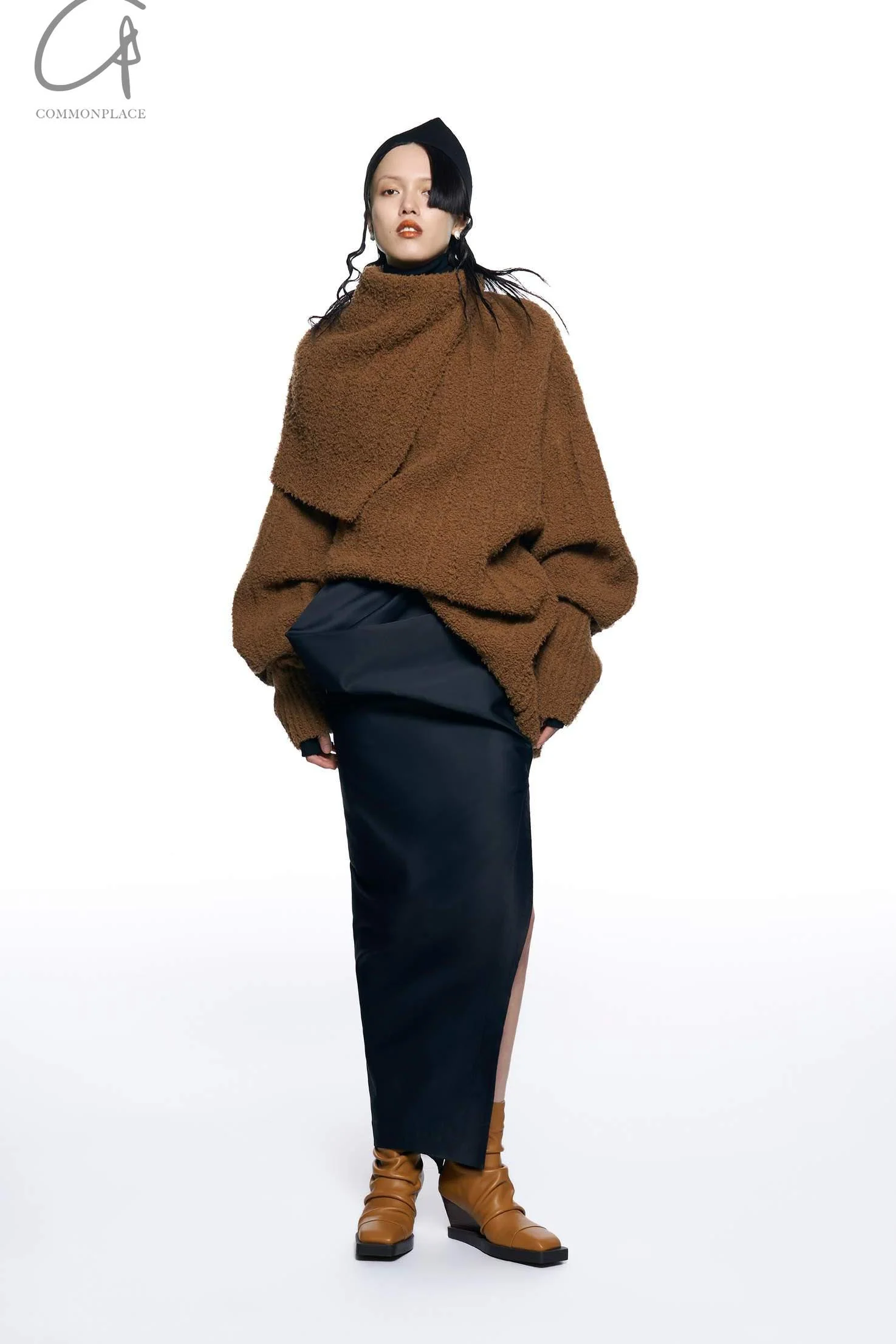 OUDE WAAG panelled sculpted skirt OW-22AW-SK10 black - Image 2