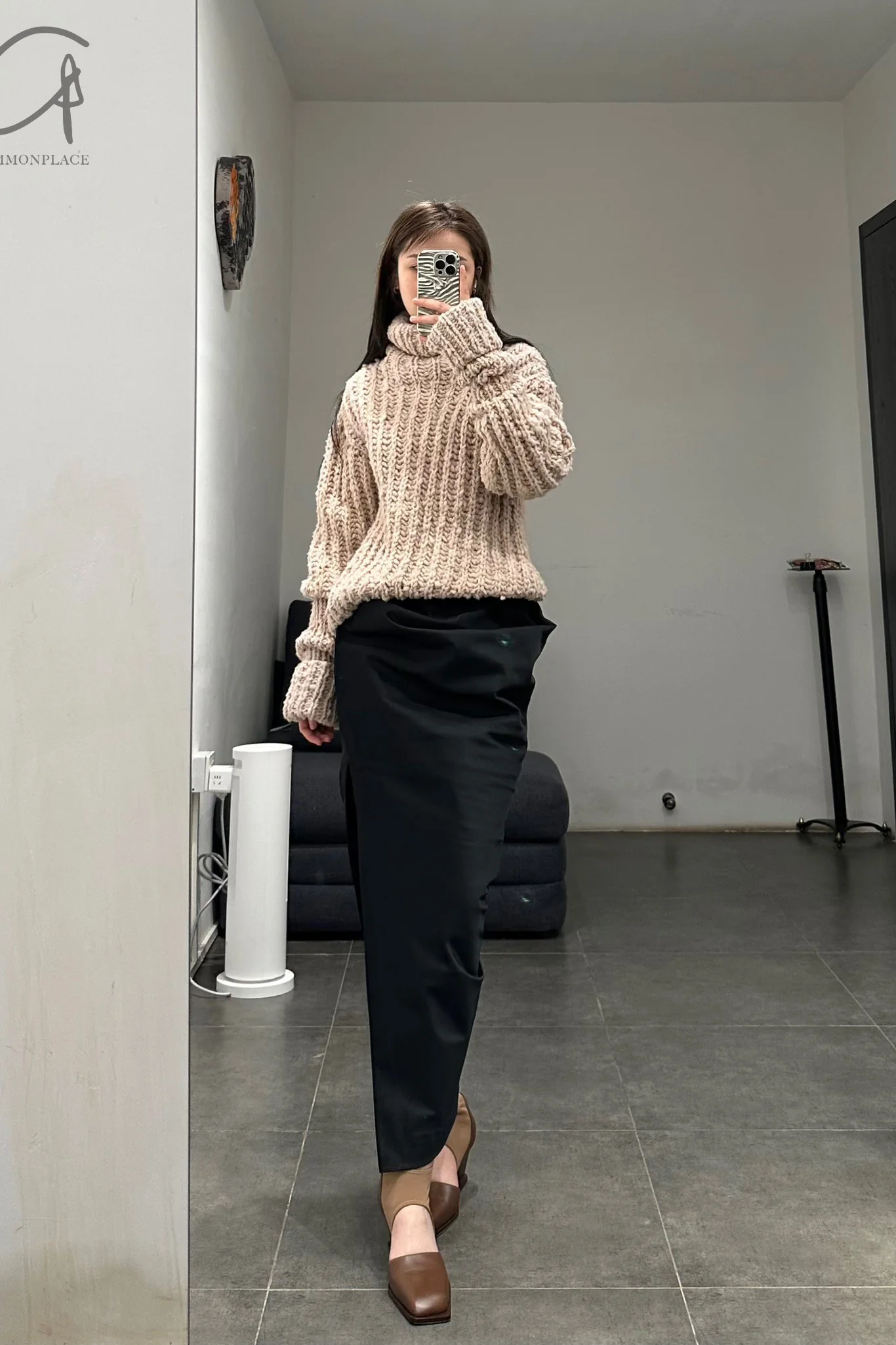 OUDE WAAG panelled sculpted skirt OW-22AW-SK10 black - Image 9