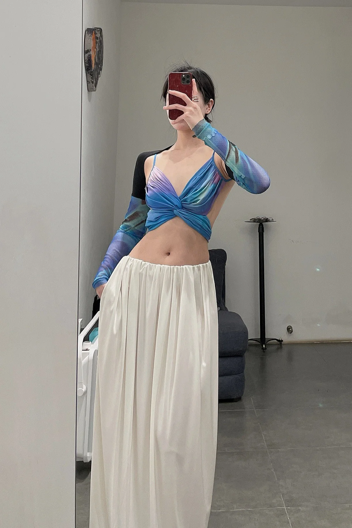 OUDE WAAG Pleated Oversized Skirt OW-22SS-SK01 White - Image 29