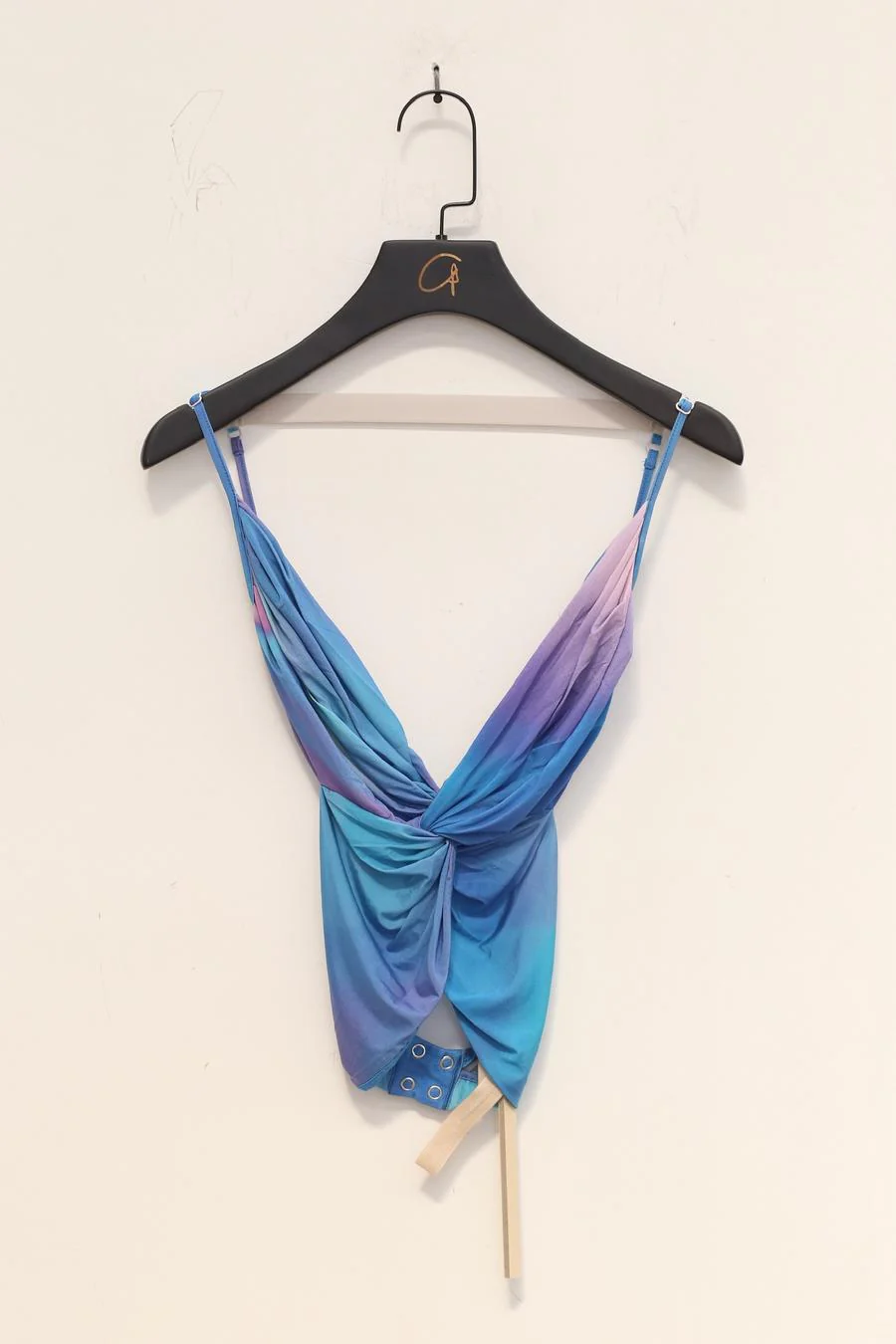 OUDE WAAG Print Twist Strap Tube Top OW-22SS-AS08 Blue Grey - Image 10