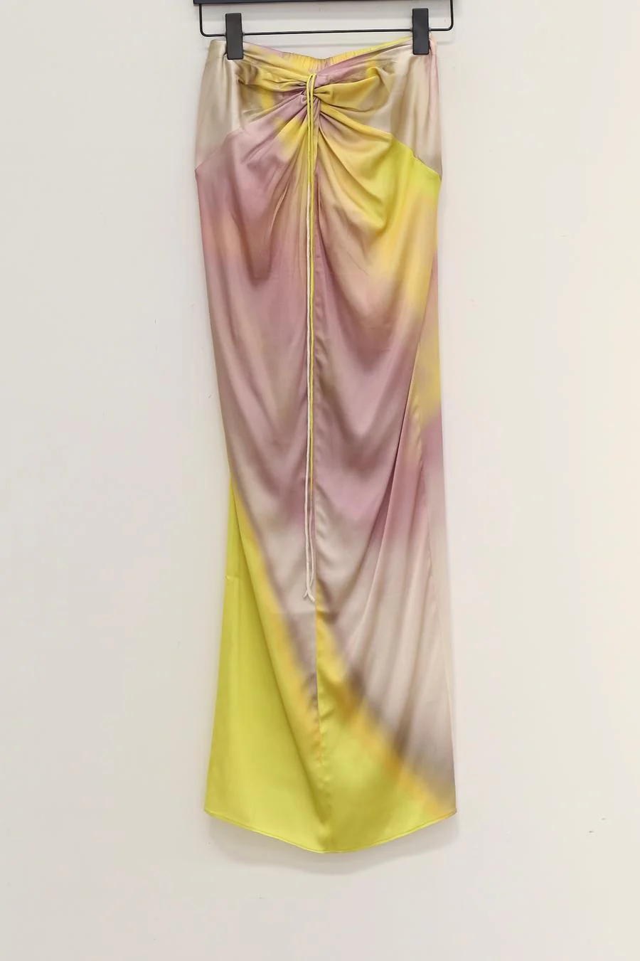 OUDE WAAG Printed Knotted Drape Skirt OW-22SS-SK04 Yellow Grey - Image 6
