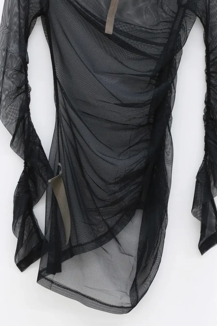 OUDE WAAG Shirring see-through top OW-21AW-TP02BL900 Black OW-21AW-TP02 - Image 11