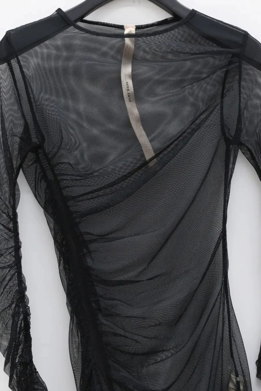 OUDE WAAG Shirring see-through top OW-21AW-TP02BL900 Black OW-21AW-TP02 - Image 8