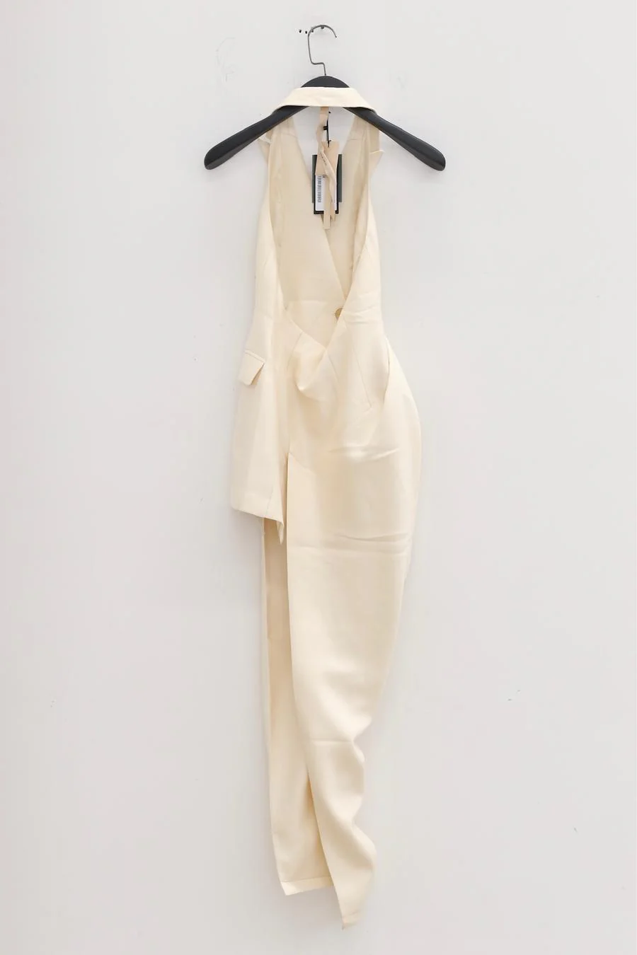 OUDE WAAG silk drape asymmetric vest OW-22AW-JK06 off-white - Image 14