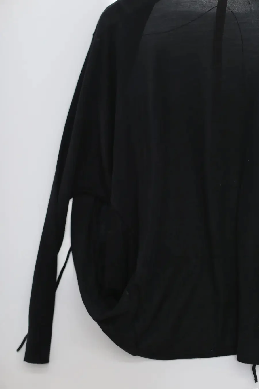 OUDE WAAG silk draped knitted cardigan OW-24SS-KT05 black - Image 10