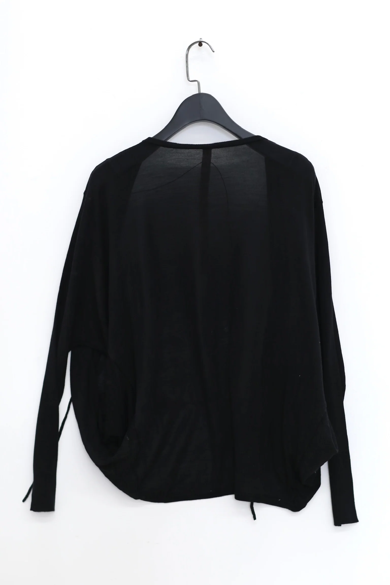 OUDE WAAG silk draped knitted cardigan OW-24SS-KT05 black - Image 11
