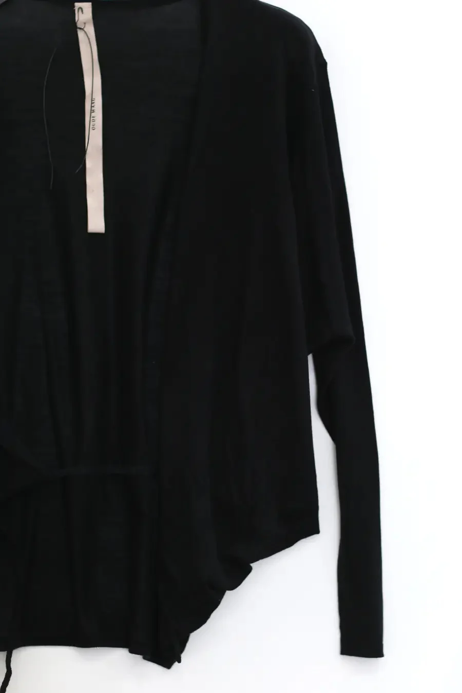 OUDE WAAG silk draped knitted cardigan OW-24SS-KT05 black - Image 9