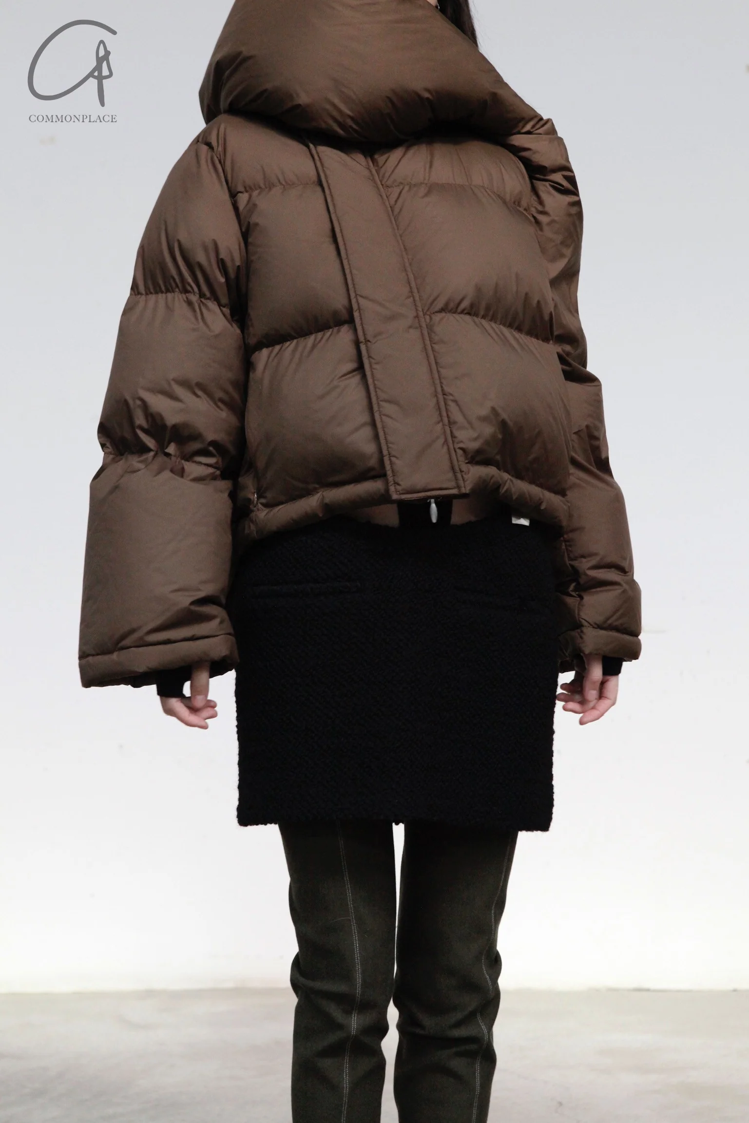 OUDE WAAG Sleeve structured down jacket OW-23AW-DJ01 gray green - Image 2
