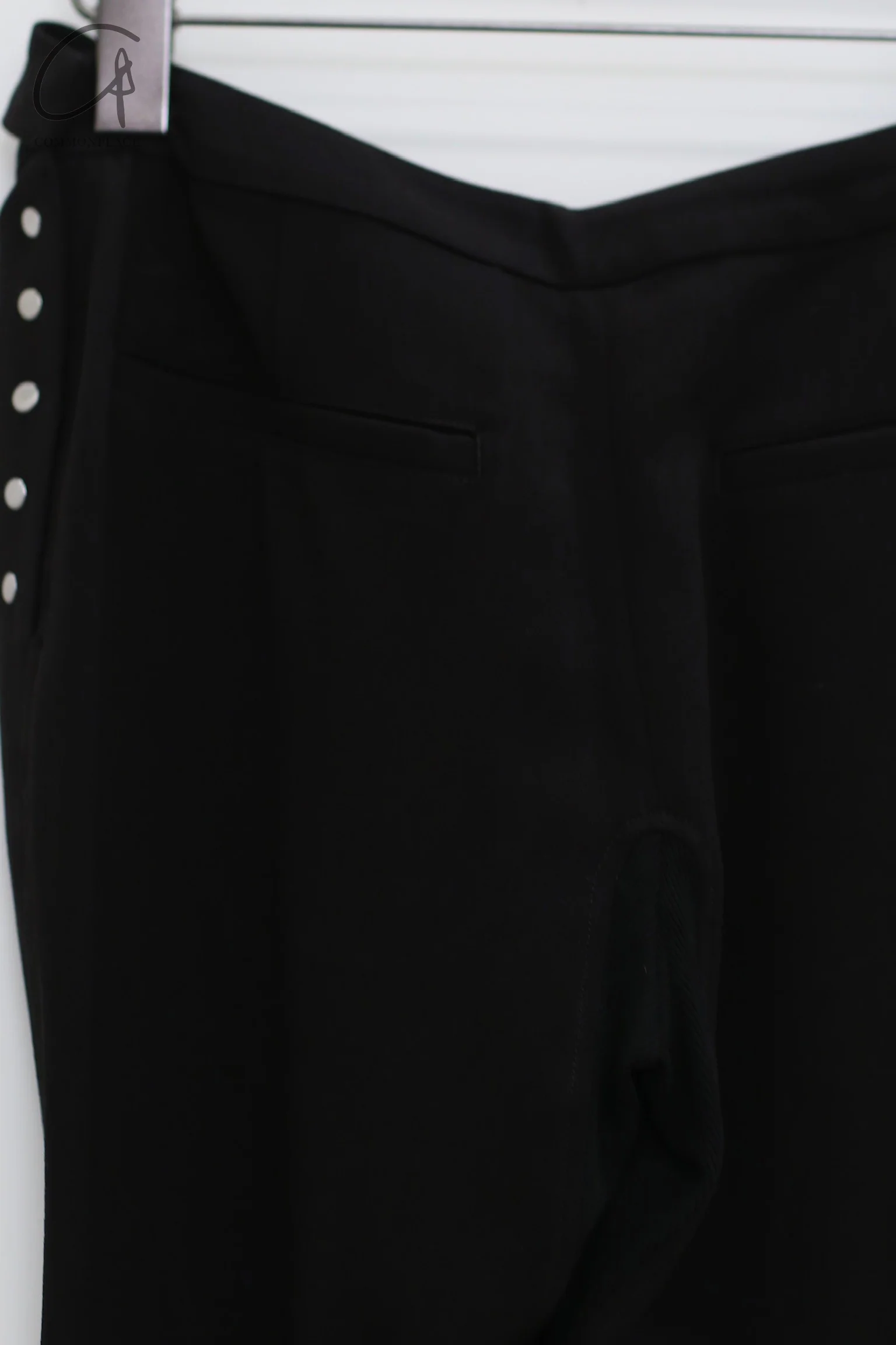 OUDE WAAG slim structure bell-bottom pants OW-24SS-PT02 black - Image 4