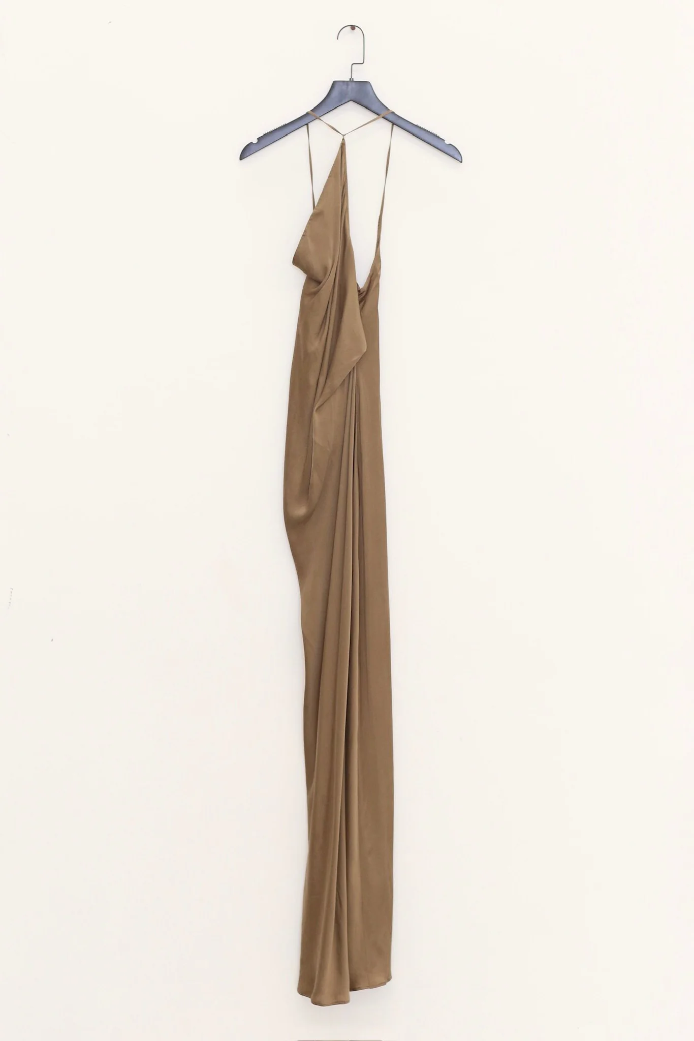 OUDE WAAG Spring/Summer 2026 Asymmetrical Slip Dress OW-OW-26SS-DS23-GLL GR540 OLIVE GREEN - Image 2