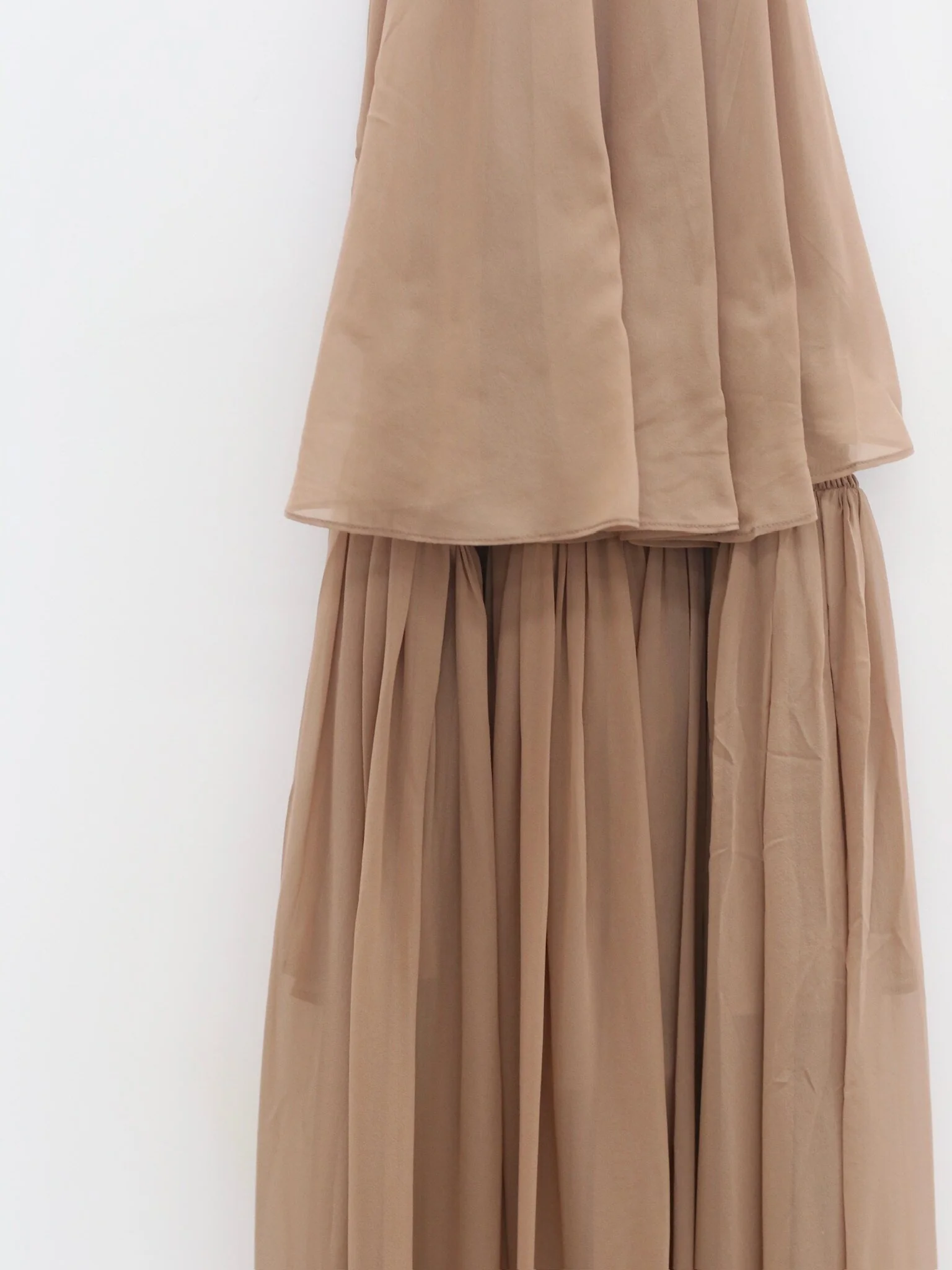 OUDE WAAG Spring/Summer 2026 Chiffon Ruffled Print Dress OW-OW-26SS-DS19-BWF PK230 Misty Pink - Image 3