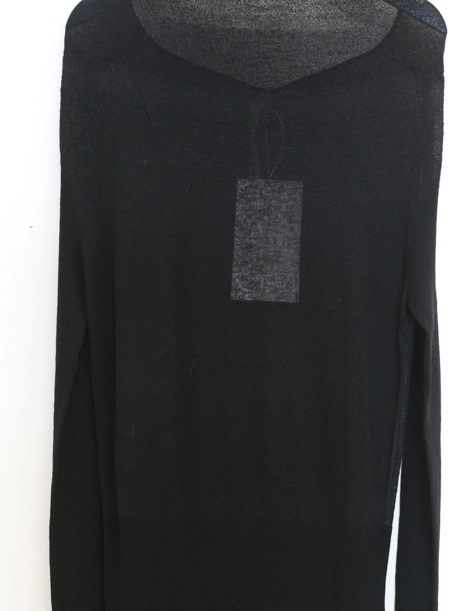 OUDE WAAG Spring/Summer 2026 Draped Neckline Ruffled Textured Knit Mini Dress OW-OW-26SS-KD03-HEI BL900 BLACK - Image 8