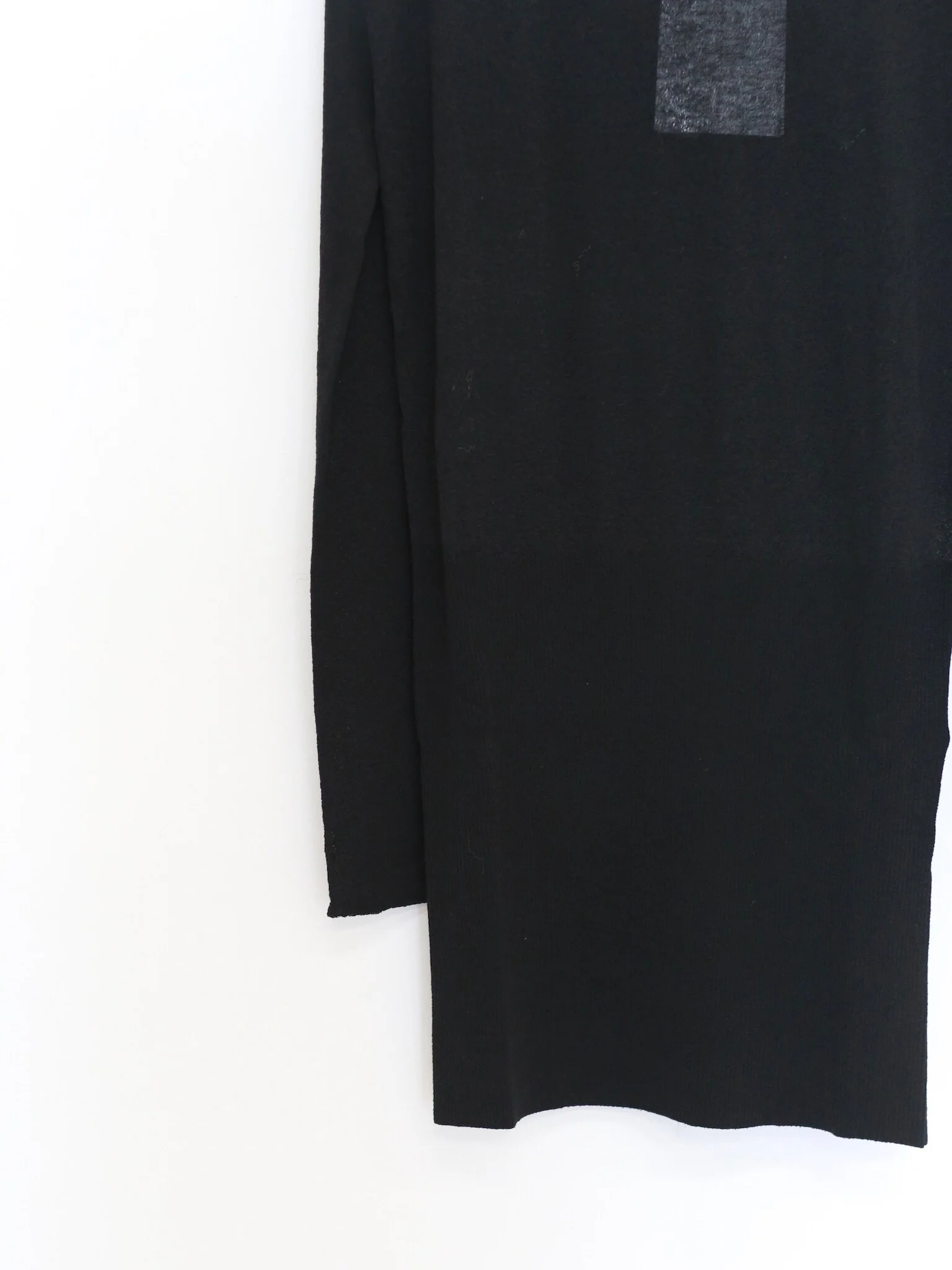 OUDE WAAG Spring/Summer 2026 Draped Neckline Ruffled Textured Knit Mini Dress OW-OW-26SS-KD03-HEI BL900 BLACK - Image 9