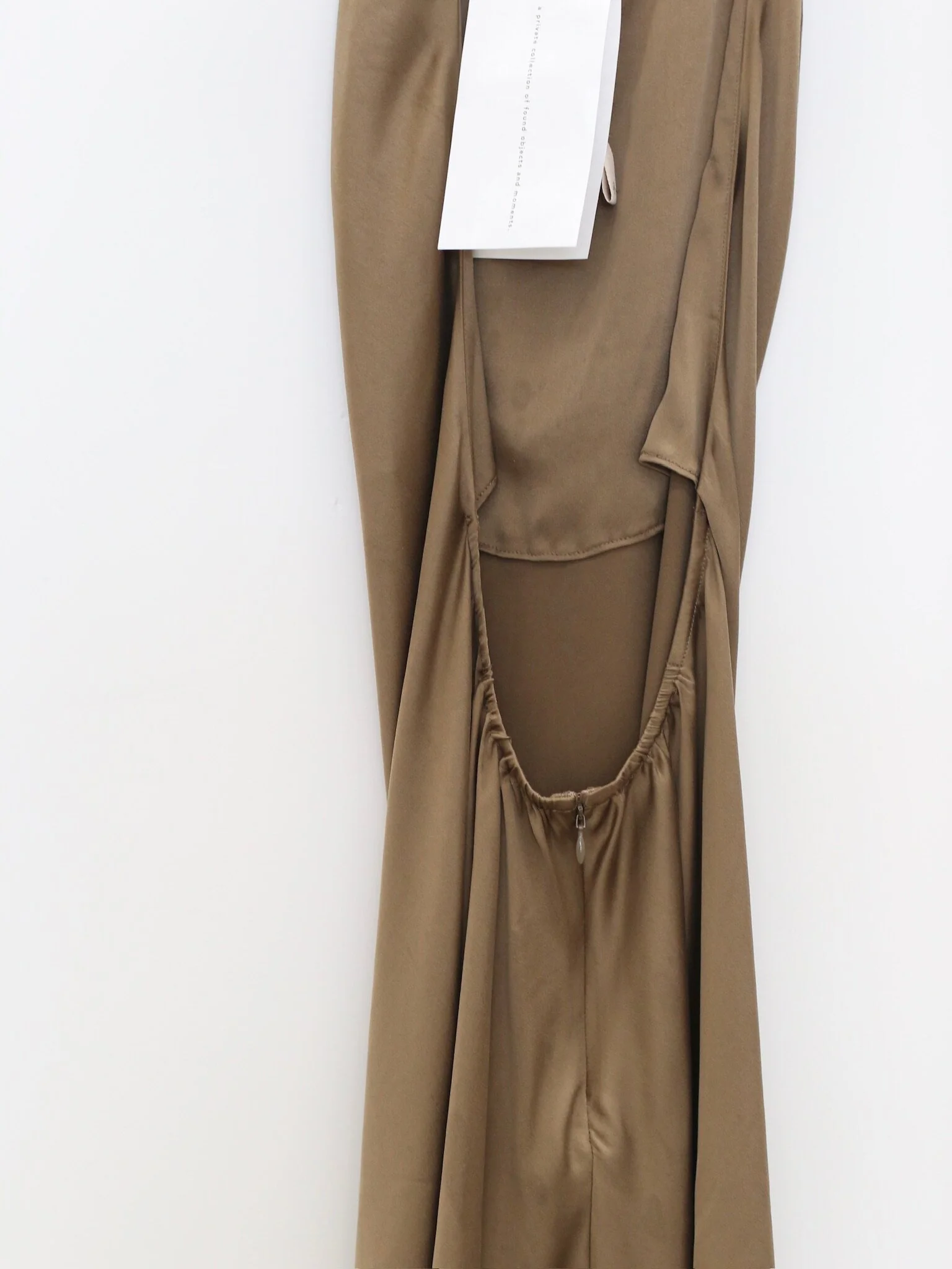 OUDE WAAG Spring/Summer 2026 Flowing High-Neck Mini Dress OW-OW-26SS-DS33-GLL GR540 OLIVE GREEN - Image 4