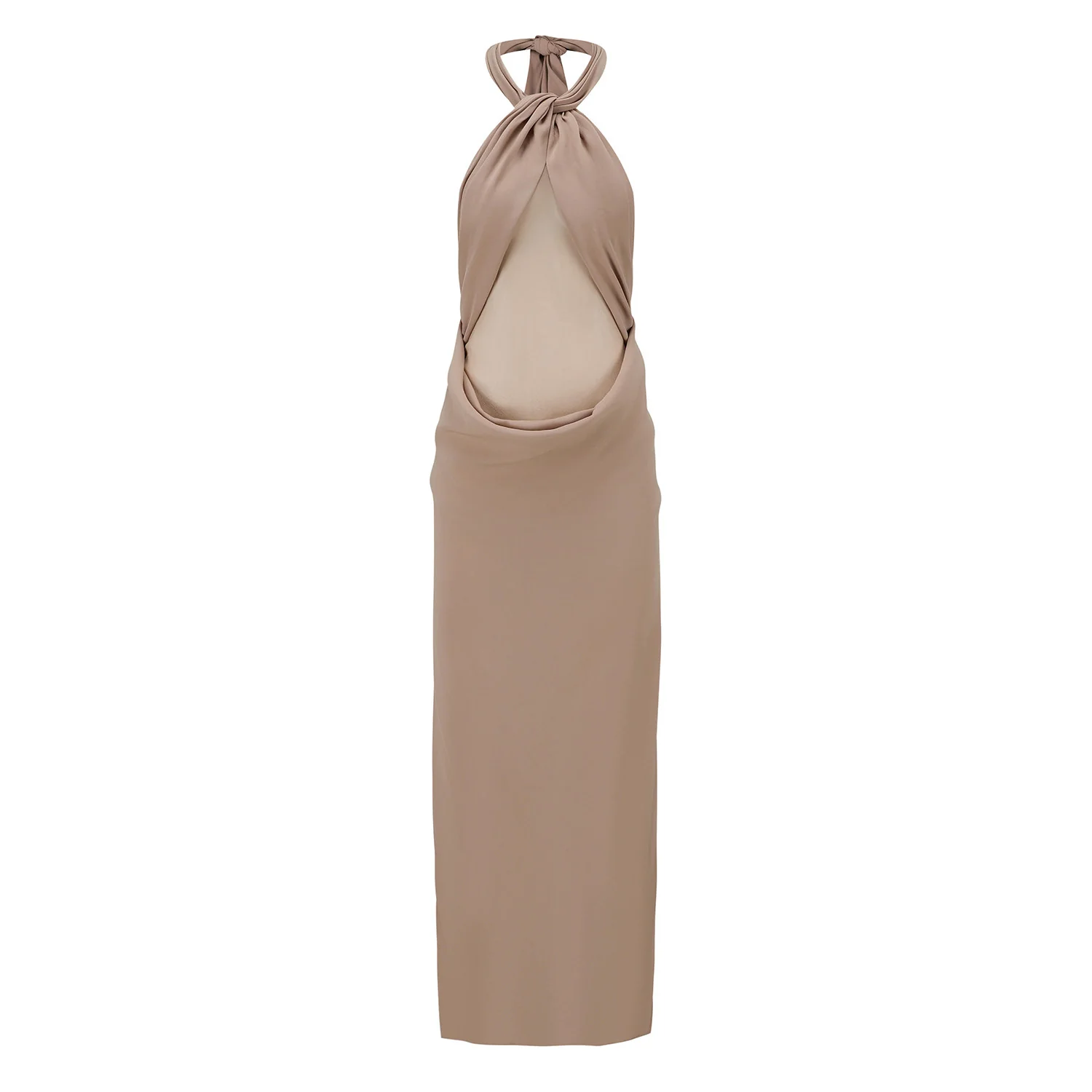 OUDE WAAG Spring/Summer 2026 Halter Neck Draped Dress OW-OW-26SS-DS02-BWF PK230 Misty Pink - Image 3