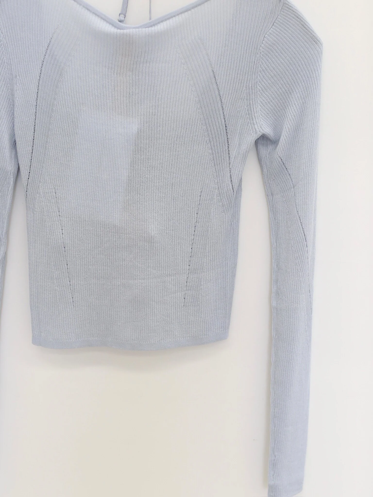 OUDE WAAG Spring/Summer 2026 Mercerized Knit Cardigan Two-Piece Set OW-OW-26SS-KT14-QL BU660 LIGHT BLUE - Image 5