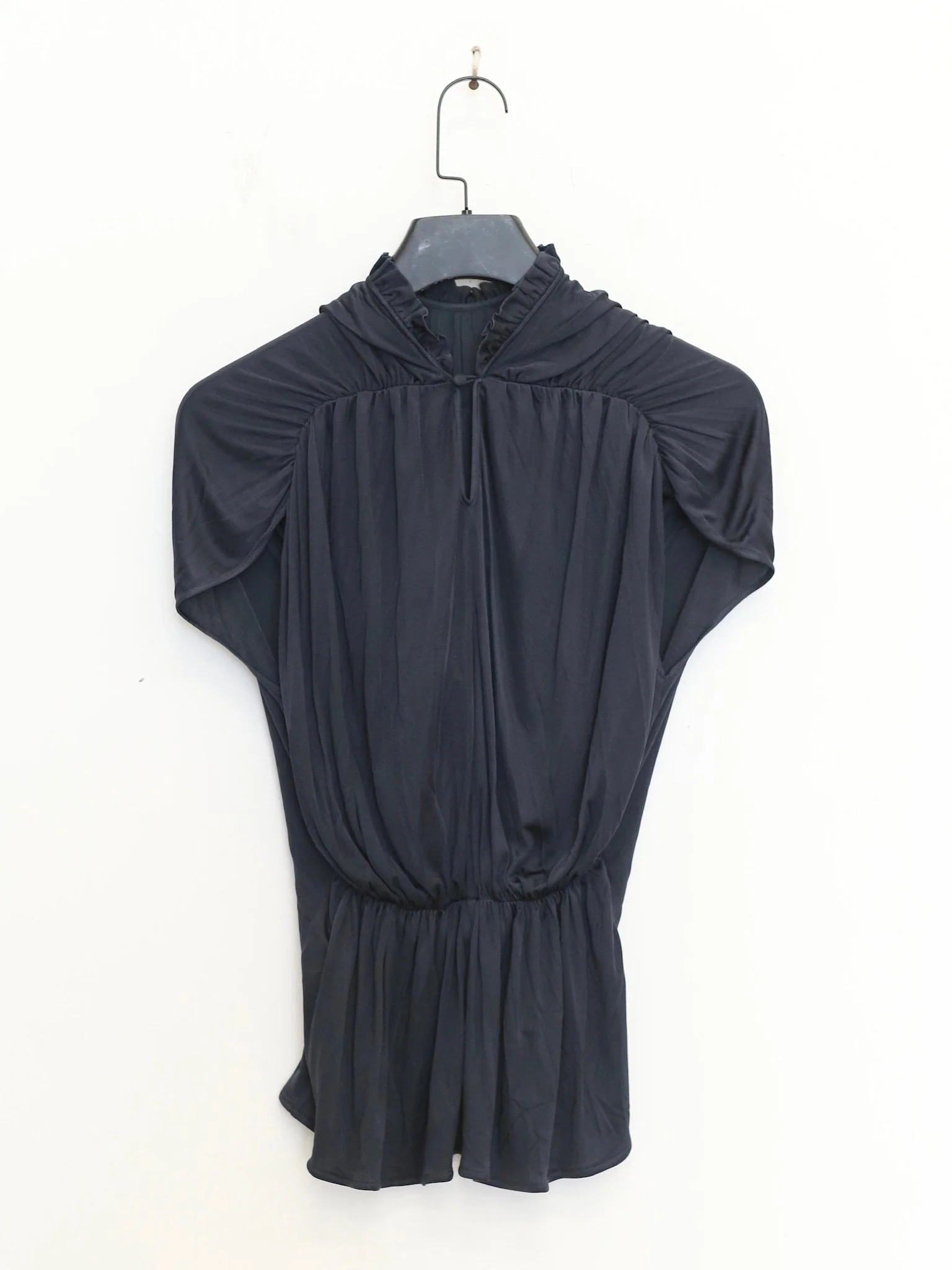 OUDE WAAG Spring/Summer 2026 Ruffled Draped Top/Vest OW-OW-26SS-TP23-MO BU690 INK - Image 10