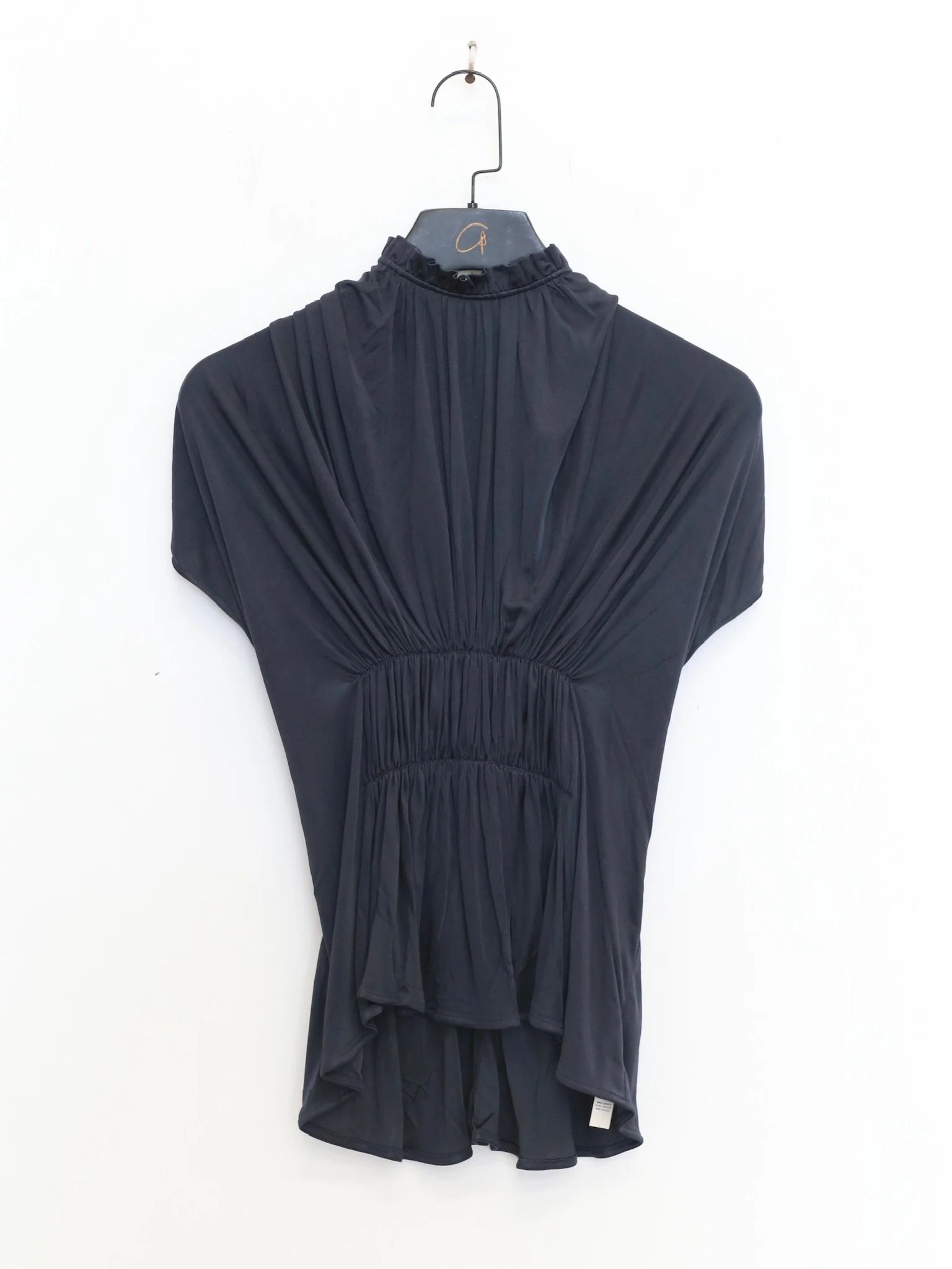 OUDE WAAG Spring/Summer 2026 Ruffled Draped Top/Vest OW-OW-26SS-TP23-MO BU690 INK - Image 7