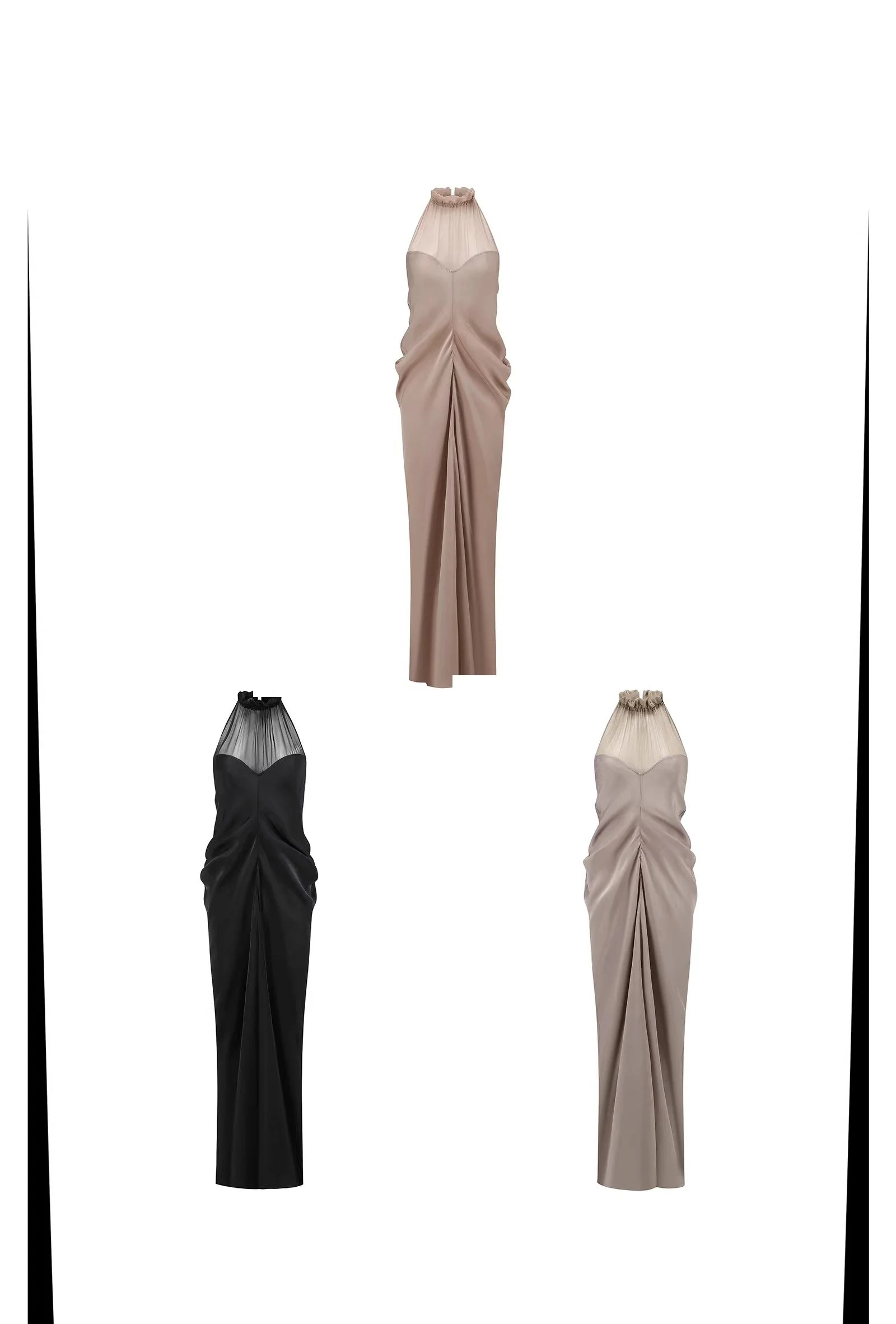 OUDE WAAG Spring/Summer 2026 Silk Patchwork Draped Dress OW-OW-26SS-DS35-PM (PK230 PINK MIST) - Image 13