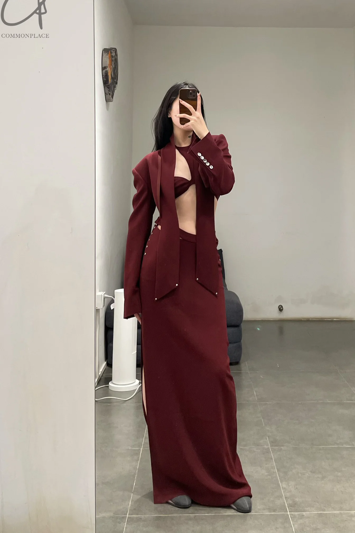 OUDE WAAG structured straight skirt OW-24SS-SK07 - Image 10