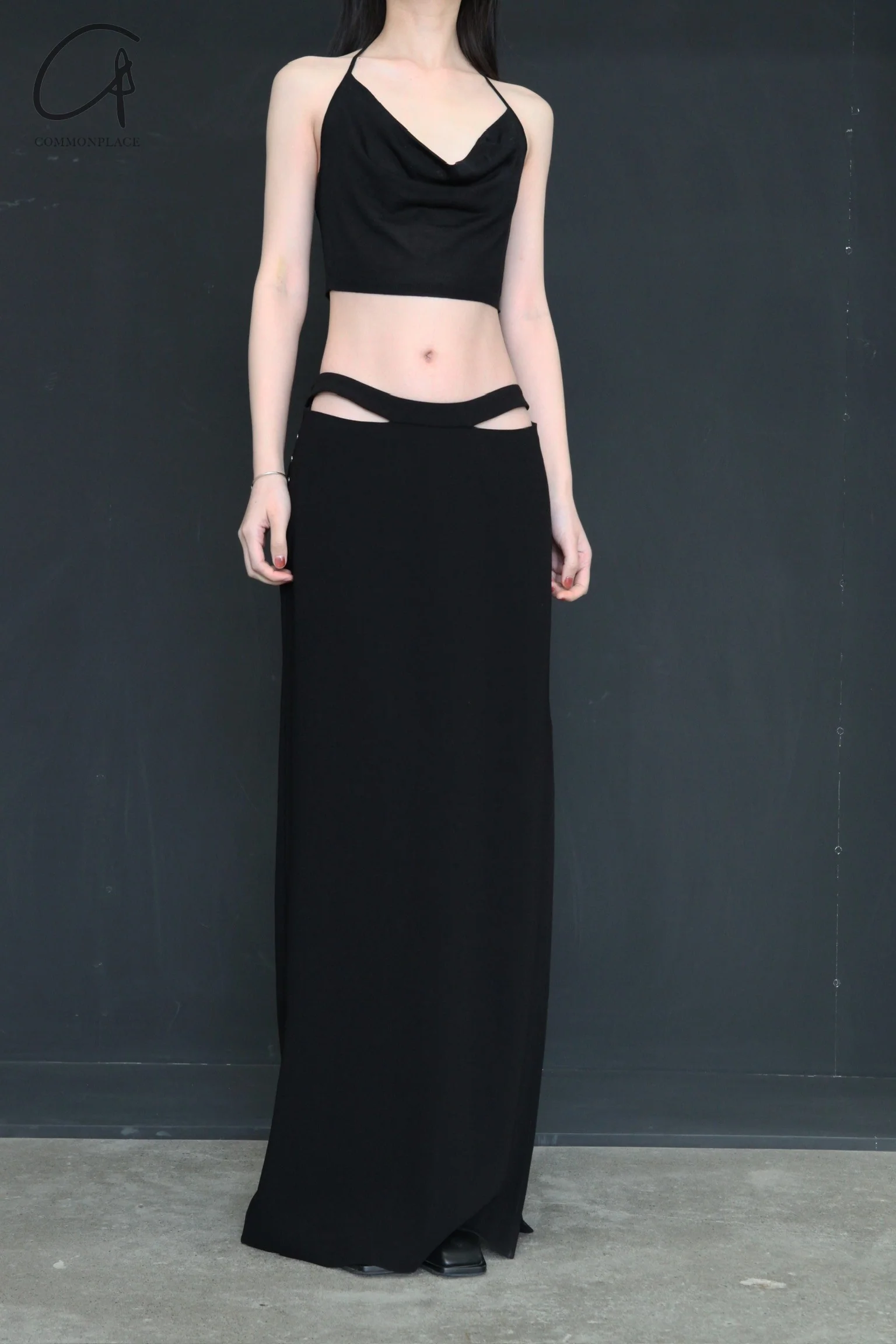 OUDE WAAG structured straight skirt OW-24SS-SK07 black - Image 3