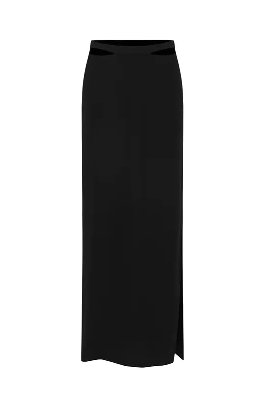 OUDE WAAG structured straight skirt OW-24SS-SK07 black - Image 8