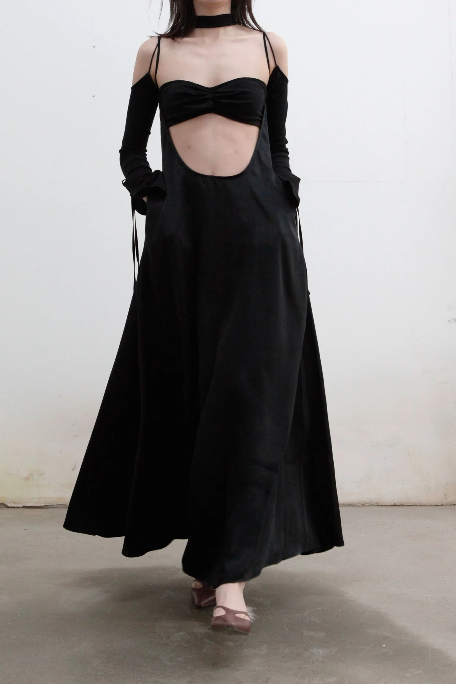 OUDE WAAG Swing Dress OW-22SS-DS11 Black - Image 6