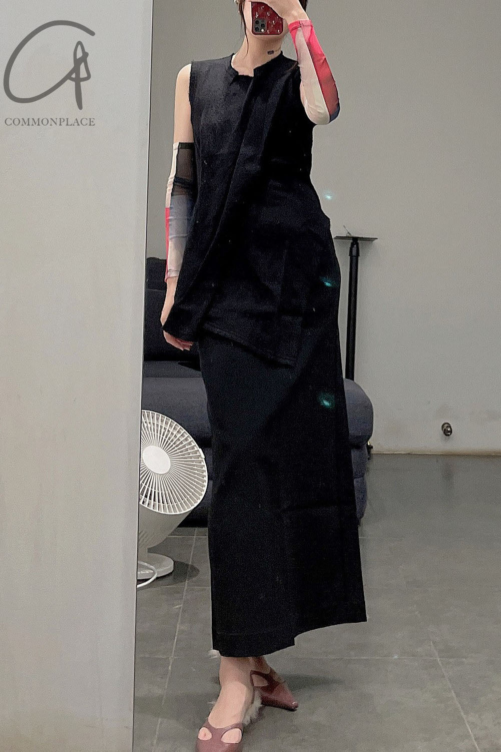 OUDE WAAG thin drape back OW-21AW-TP04BL900 black OW-21AW-TP04 - Image 12