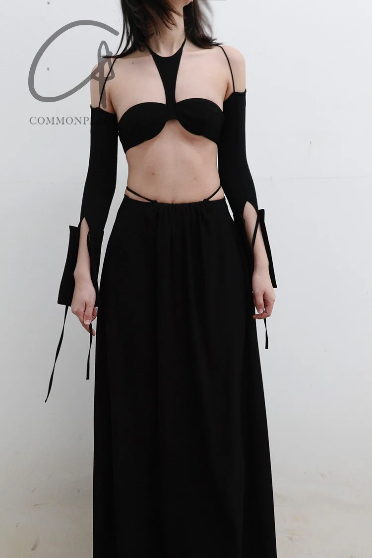 OUDE WAAG Tie Waist Pleated Skirt OW-22SS-SK05 - Image 3