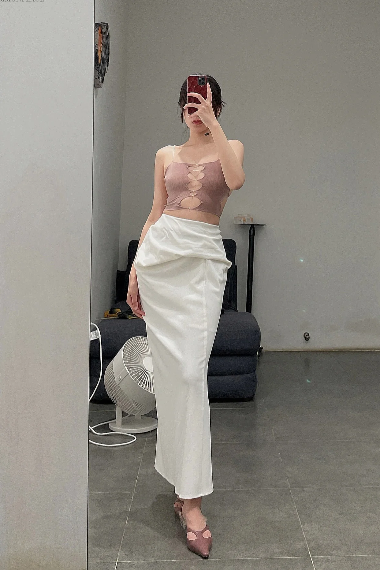 OUDE WAAG Twill draped asymmetrical skirt OW-21AW-SK04WI100 POW0016 - Image 55