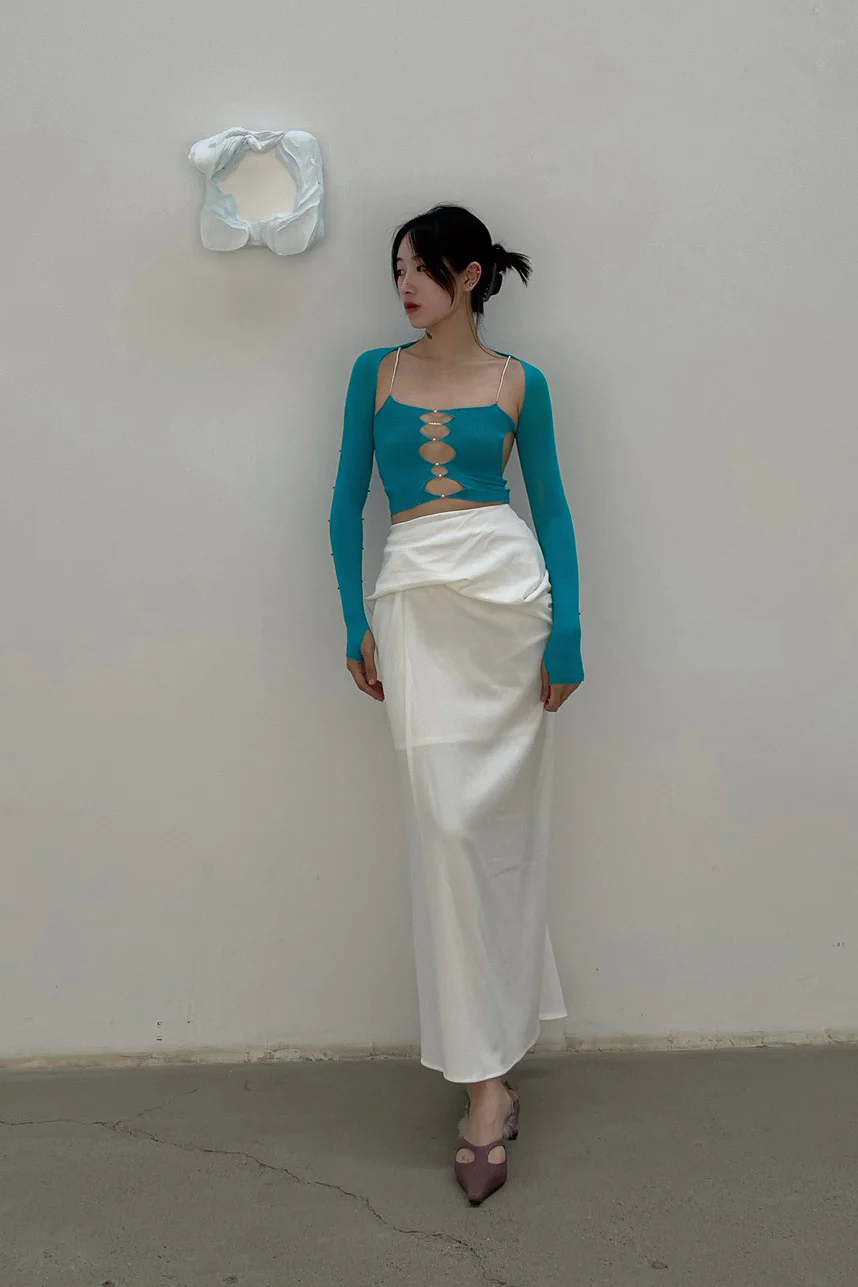 OUDE WAAG Twill draped asymmetrical skirt OW-21AW-SK04WI100 POW0016 - Image 61