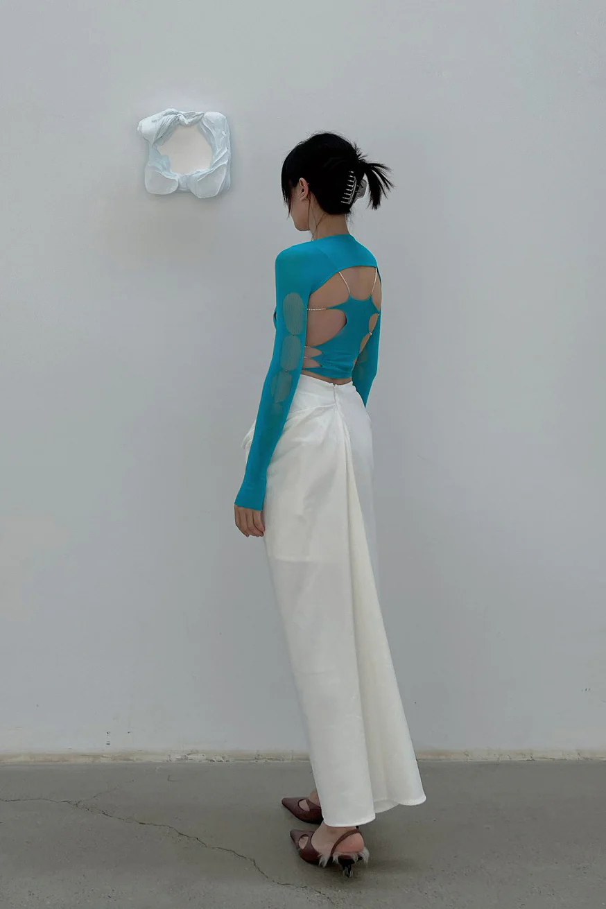 OUDE WAAG Twill draped asymmetrical skirt OW-21AW-SK04WI100 POW0016 - Image 62