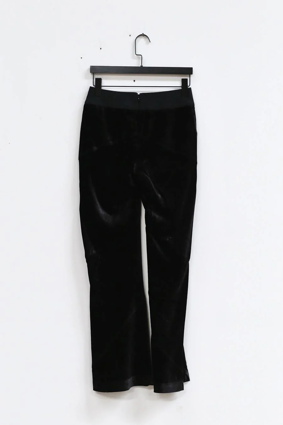 OUDE WAAG Velvet Bias Paneled Flared Pants OW-22AW-PT06 Black - Image 5