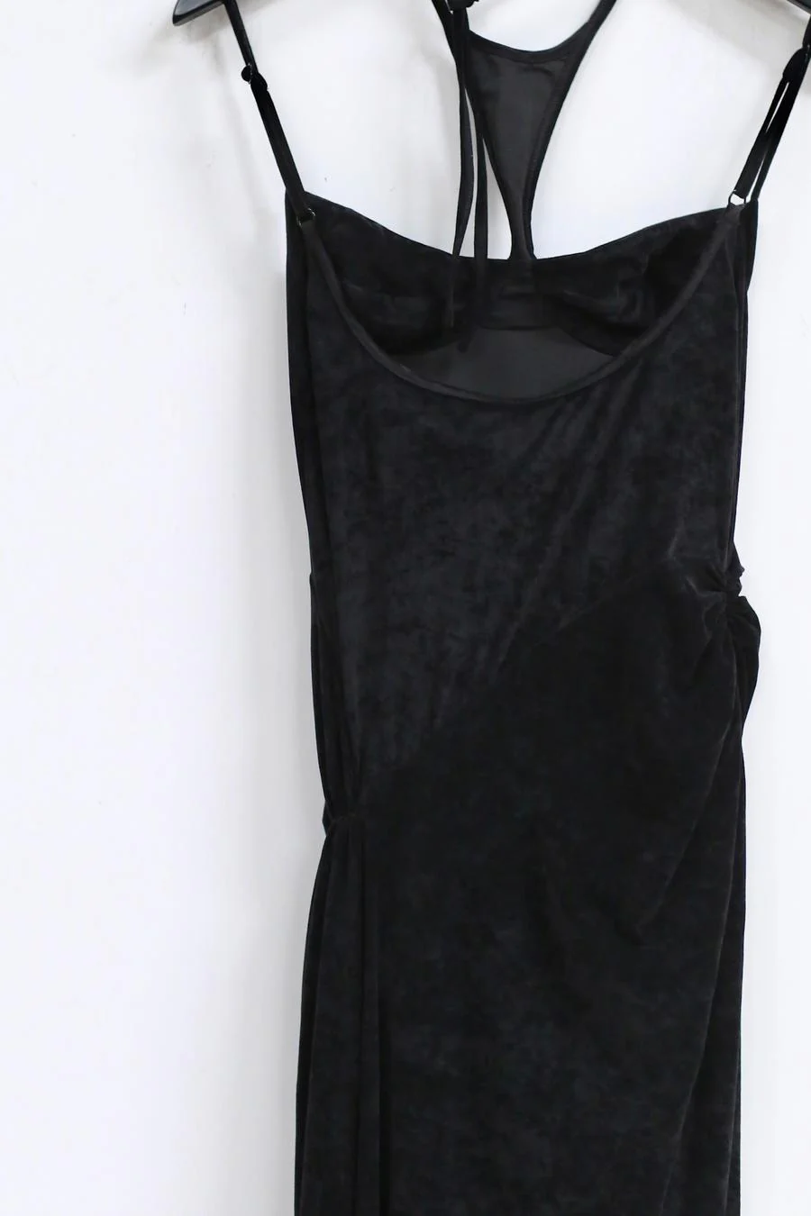 OUDE WAAG velvet halterneck drape print dress OW-22AW-DS03 black - Image 11