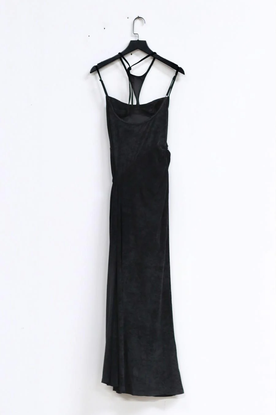 OUDE WAAG velvet halterneck drape print dress OW-22AW-DS03 black - Image 12