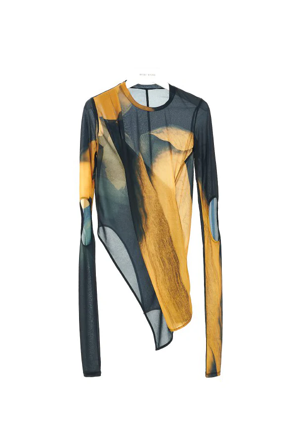 OUDE WAAG Standing cut print multi-wear top OW-21SS-TP02OR33 POWTP02 - Image 10