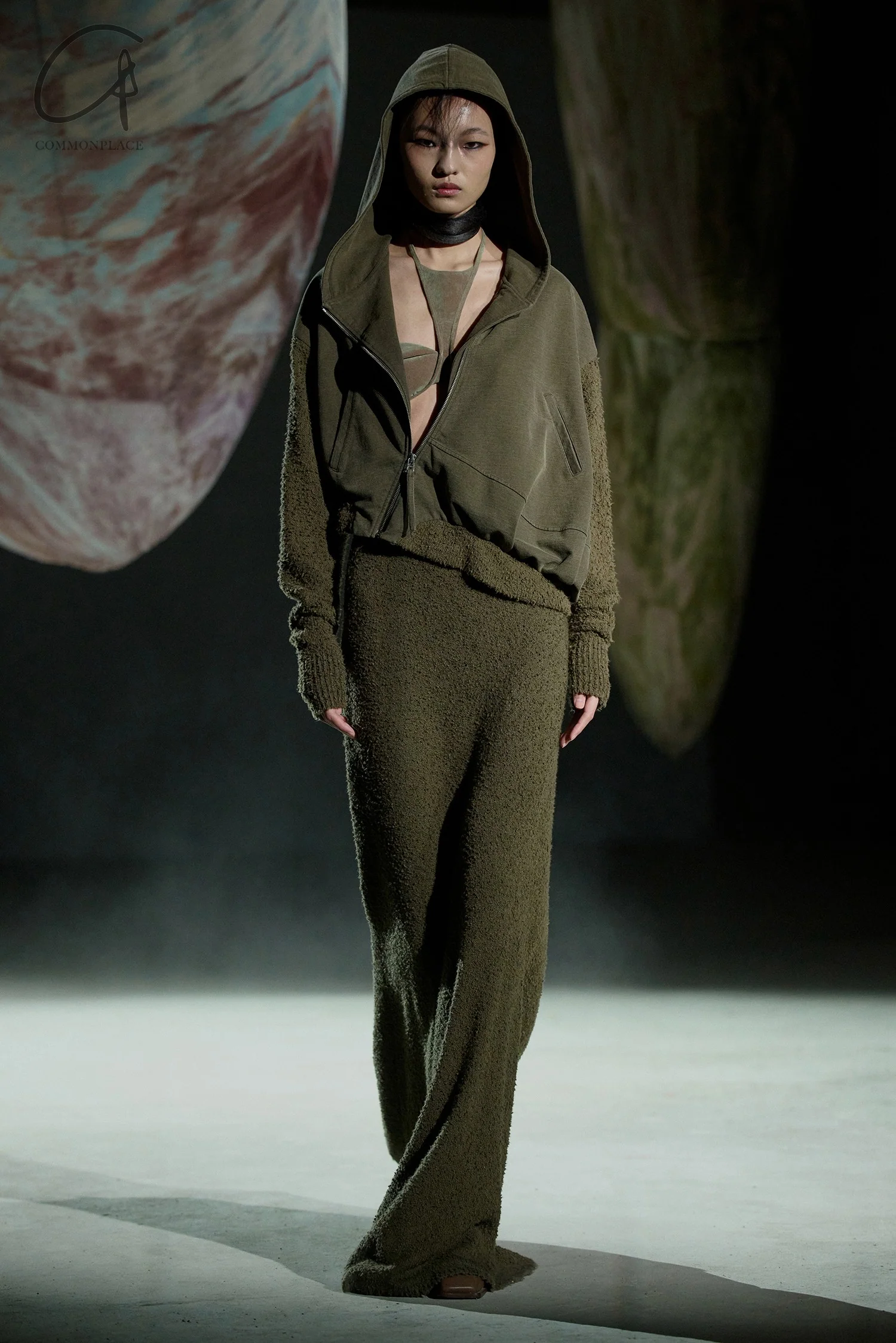 OUDE WAAG Washable Knit Drape Hoodie OW-23AW-TP06C1GR580 (OW-23AW-TP06) - Image 10