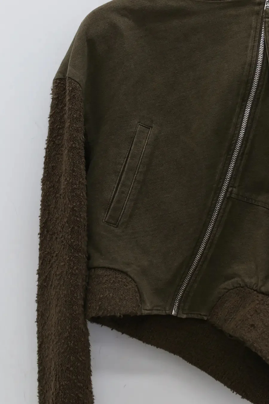 OUDE WAAG Washable Knit Drape Hoodie OW-23AW-TP06C1GR580 (OW-23AW-TP06) - Image 7