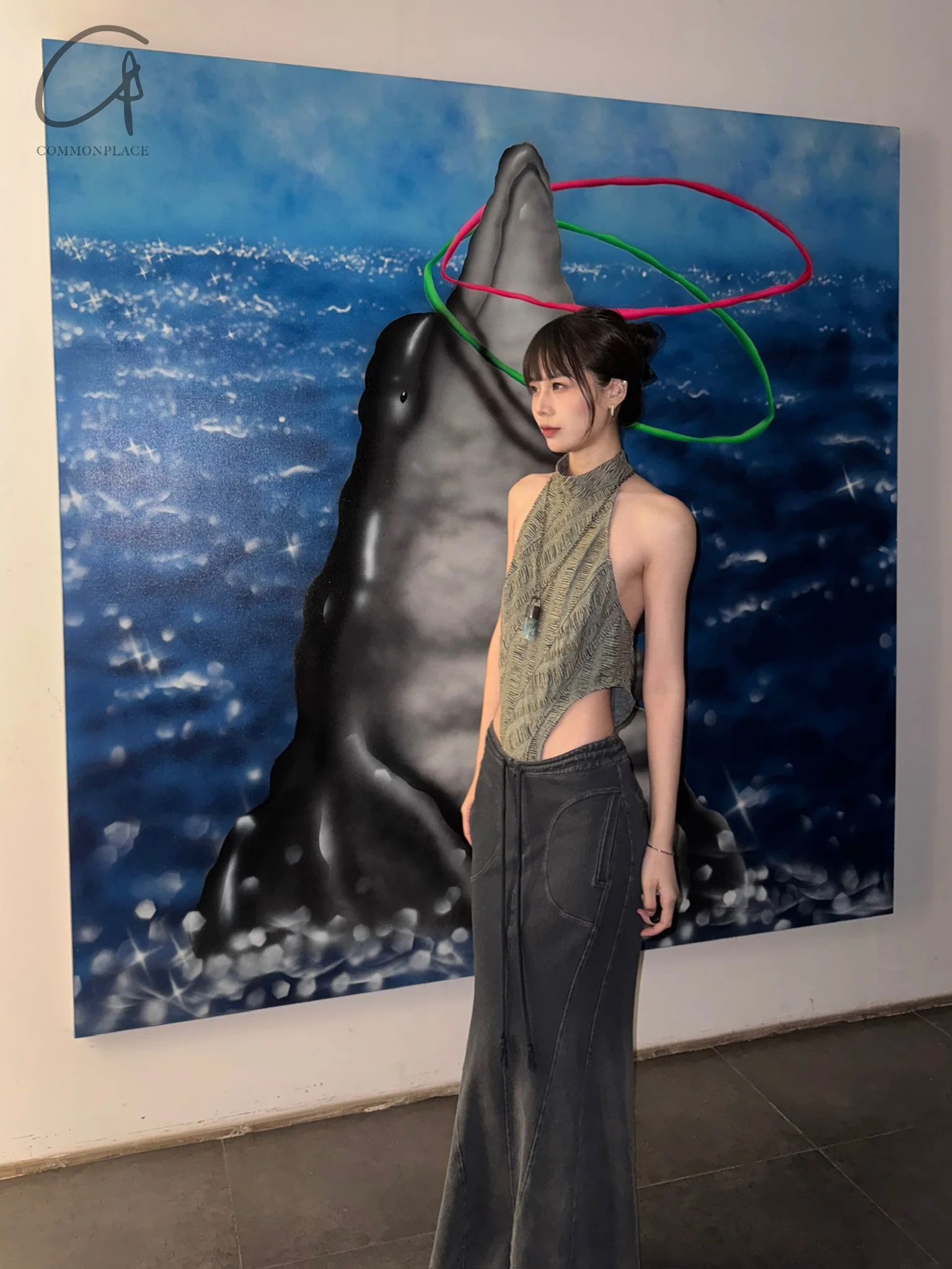 OUDE WAAG washed knitted fishtail skirt OW-OW-24SS-SK14-HUILAN gray blue - Image 17