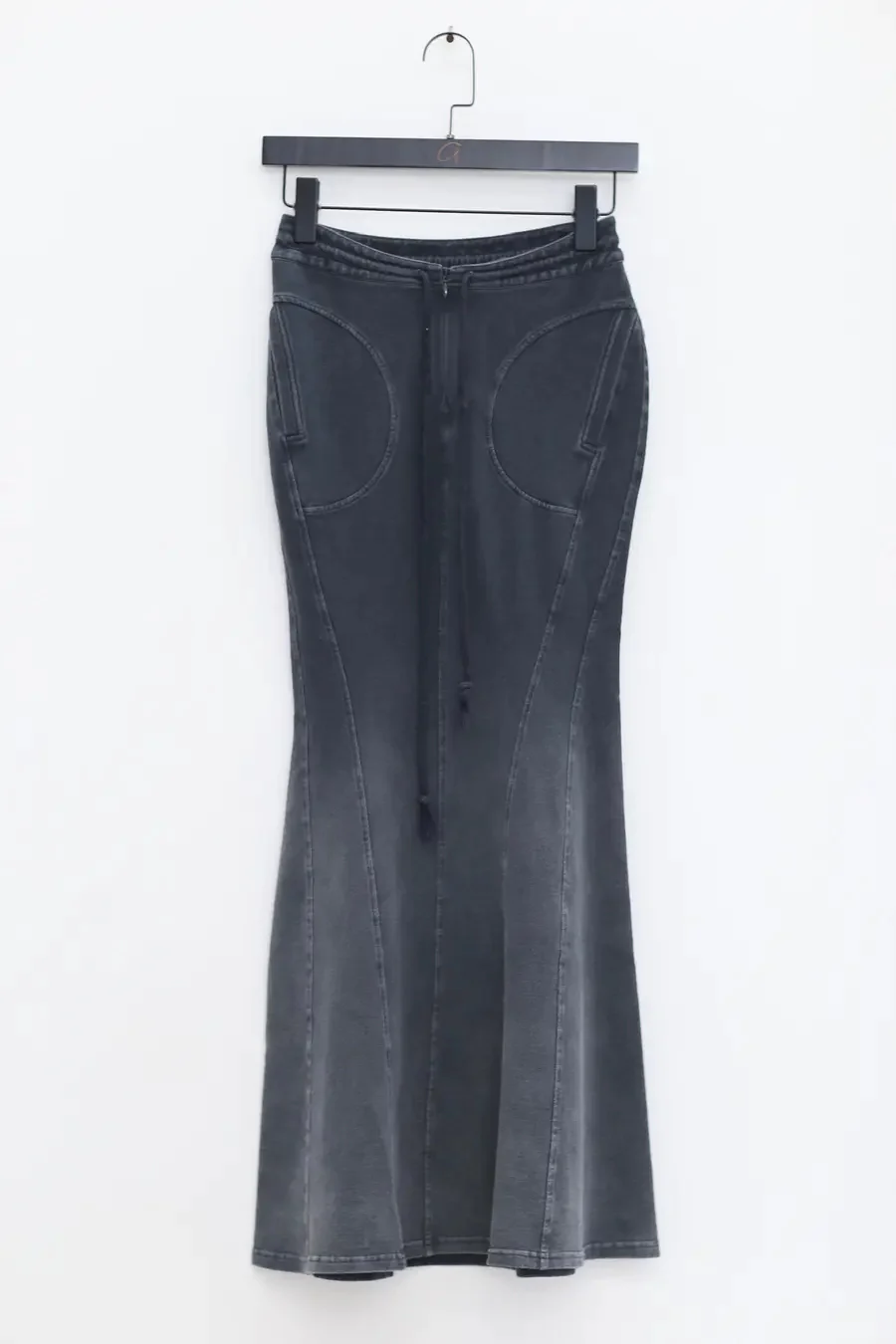 OUDE WAAG washed knitted fishtail skirt OW-OW-24SS-SK14-HUILAN gray blue - Image 5