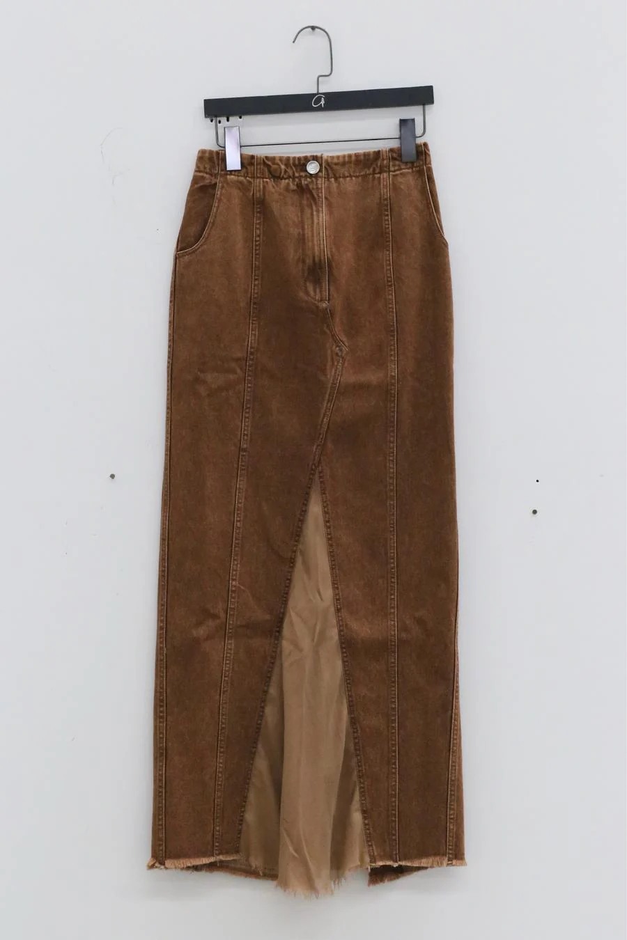 OUDE WAAG Washing Cowboy Decoding Mid-Boxy Skirt OW-23SS-SK06 reddish brown - Image 10