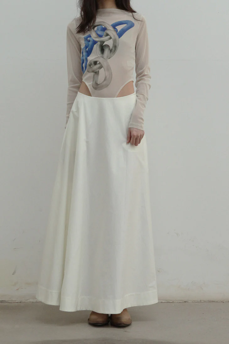 OUDE WAAG white skirt OW19SSSK05 - Image 3