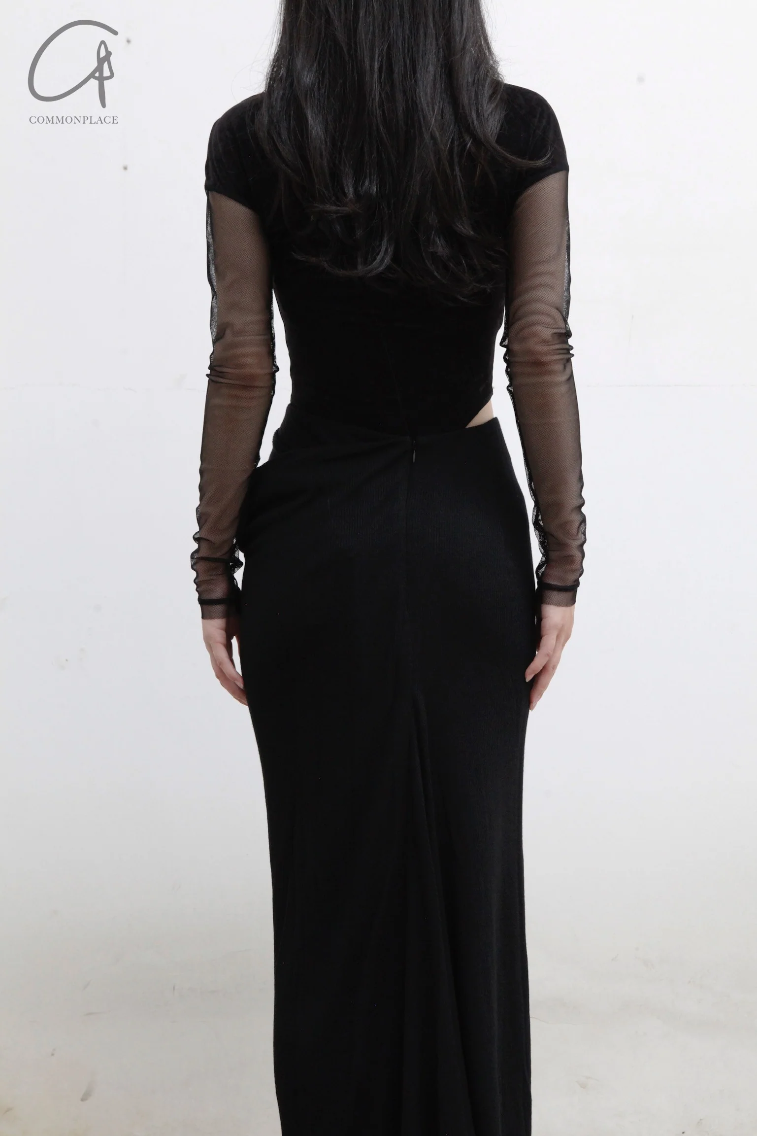 OUDE WAAG wool knit drape skirt OW-22AW-SK05 black - Image 11