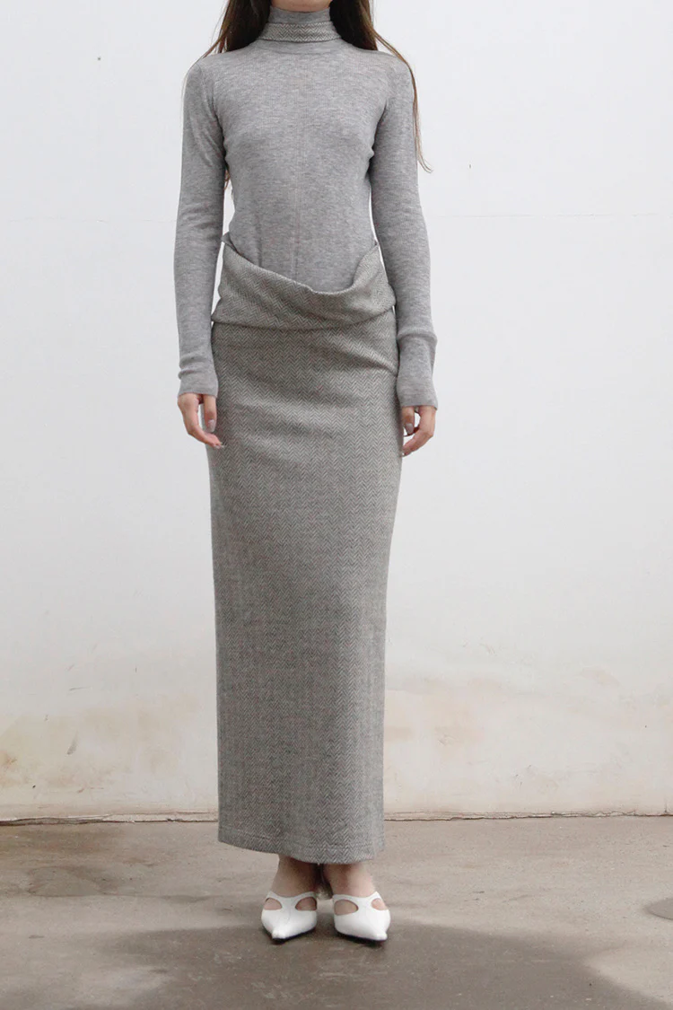 OUDE WAAG Wool Knit Pullover OW-21AW-KT04GY840 - Image 2
