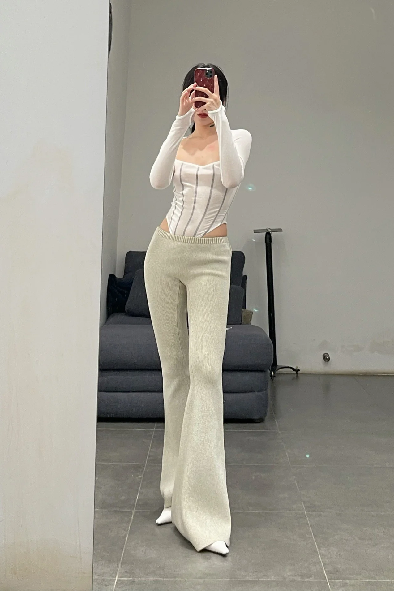 OUDE WAAG Wool knitted webbing bodysuit OW-21AW-UW03WI00 POW14 - Image 26